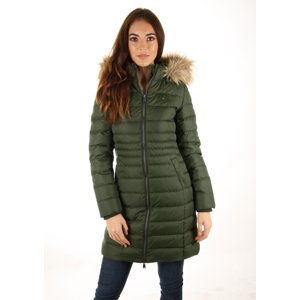 Tommy Hilfiger dámský zelený péřový kabát Essential - XS (399)